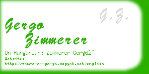 gergo zimmerer business card